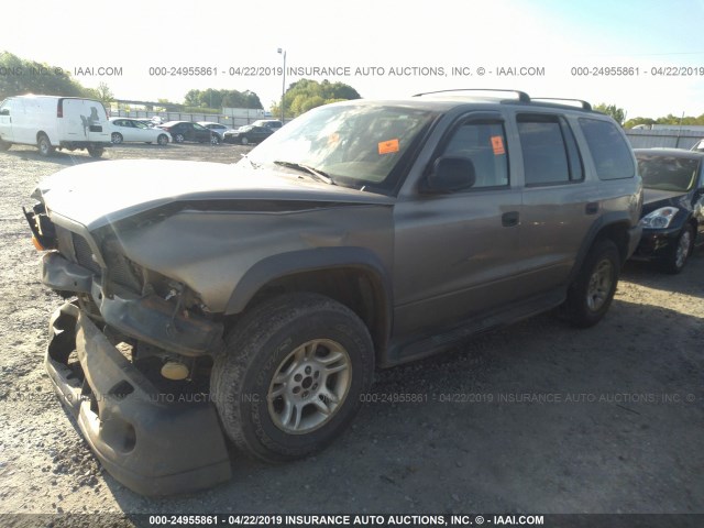 1D4HS38N23F582119 - 2003 DODGE DURANGO SPORT BROWN photo 2