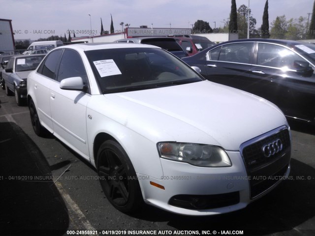 WAUAF78E88A079318 - 2008 AUDI A4 2.0T WHITE photo 1