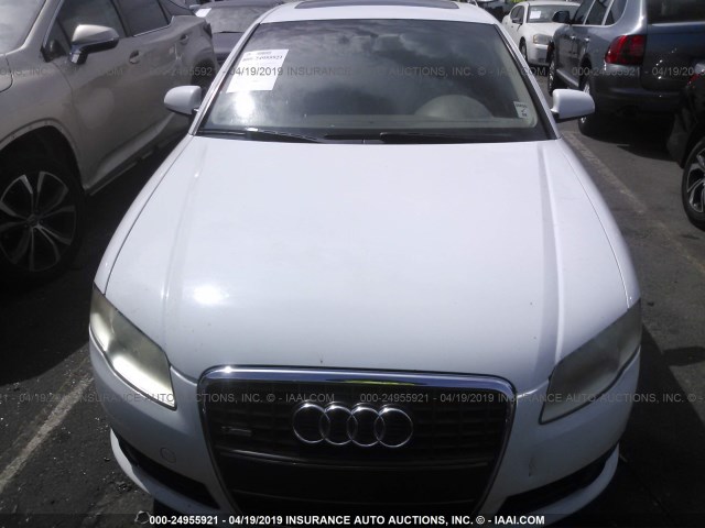 WAUAF78E88A079318 - 2008 AUDI A4 2.0T WHITE photo 6