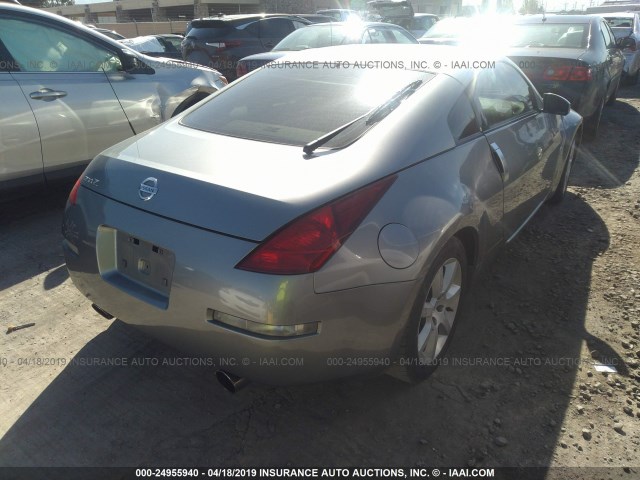 JN1AZ34D04M101601 - 2004 NISSAN 350Z COUPE GRAY photo 4