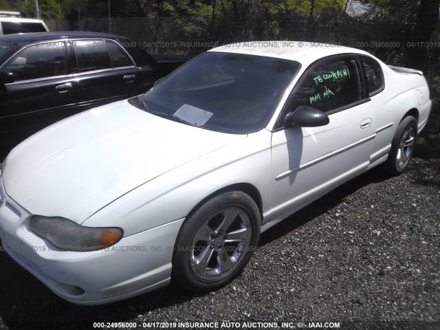 2G1WX12K2Y9188377 - 2000 CHEVROLET MONTE CARLO SS WHITE photo 2