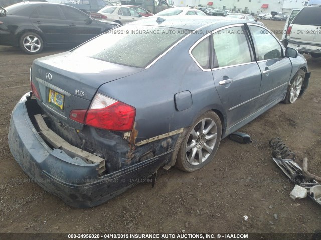 JNKCY01F79M851466 - 2009 INFINITI M35 SPORT BLUE photo 4