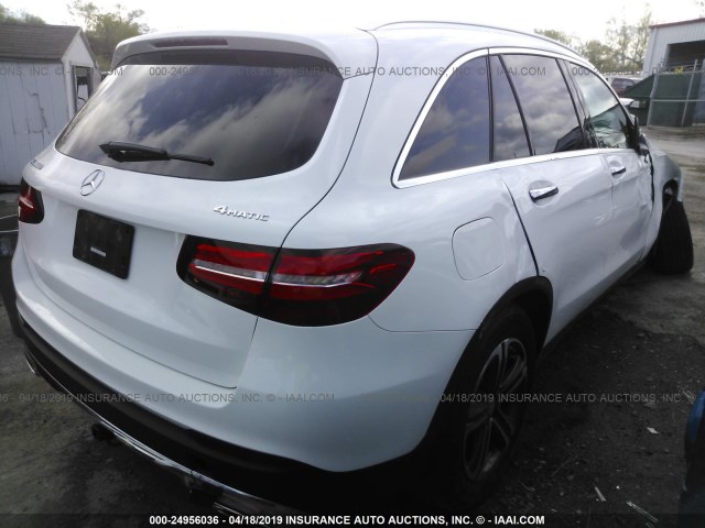 WDC0G4KB8HF153536 - 2017 MERCEDES-BENZ GLC 300 4MATIC WHITE photo 4