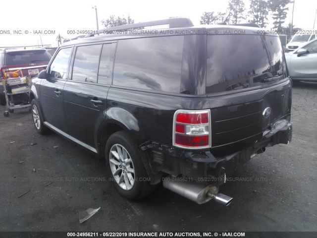 2FMGK5B88EBD02680 - 2014 FORD FLEX SE BLACK photo 3