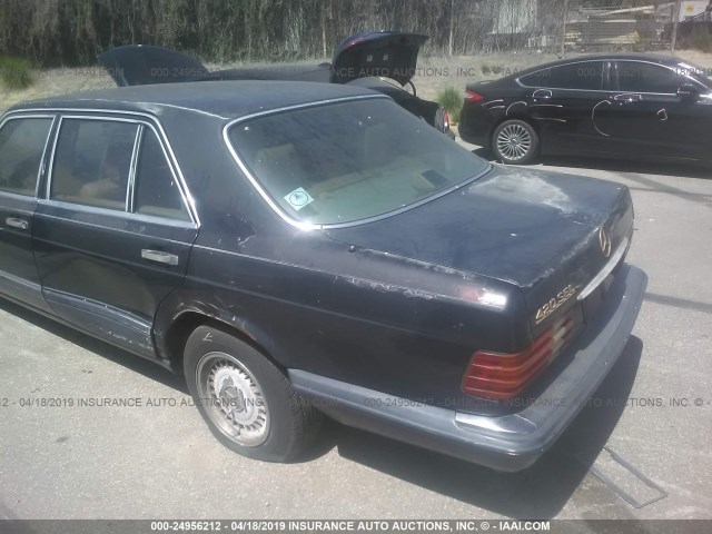 WDBCA35E7MA575274 - 1991 MERCEDES-BENZ 420 SEL BLUE photo 3