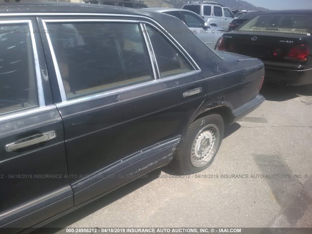 WDBCA35E7MA575274 - 1991 MERCEDES-BENZ 420 SEL BLUE photo 6