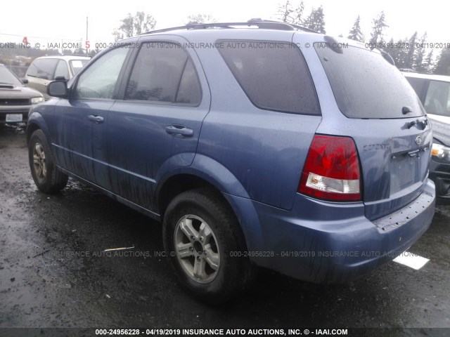 KNDJD733645318320 - 2004 KIA SORENTO EX/LX BLUE photo 3