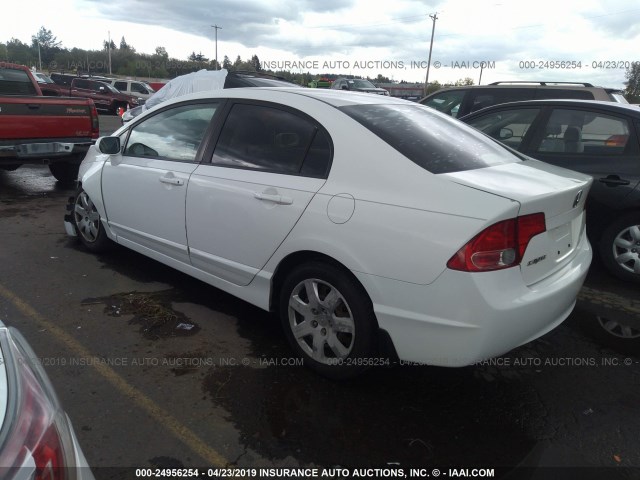 1HGFA16567L085064 - 2007 HONDA CIVIC LX WHITE photo 3