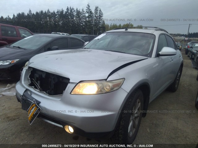 JNRAS08W27X200550 - 2007 INFINITI FX35 SILVER photo 2