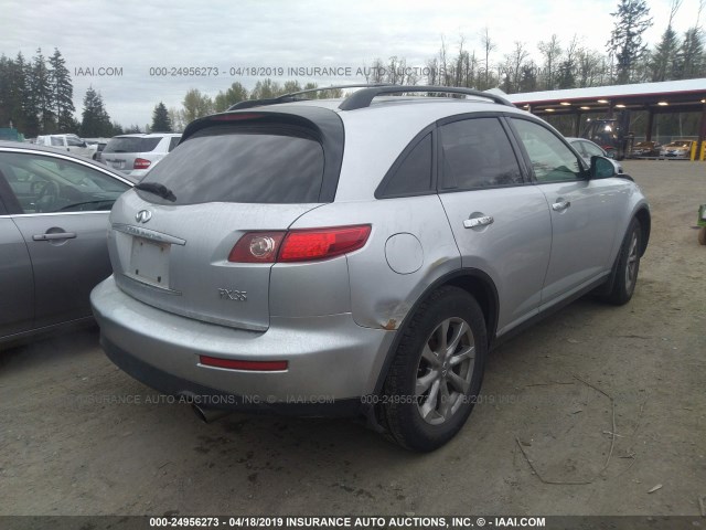 JNRAS08W27X200550 - 2007 INFINITI FX35 SILVER photo 4