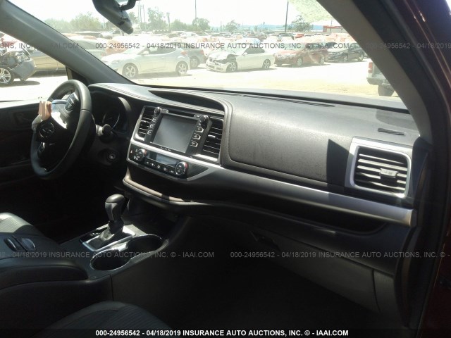 5TDZKRFH2GS163940 - 2016 TOYOTA HIGHLANDER LE/LE PLUS BURGUNDY photo 5