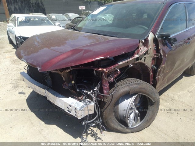 5TDZKRFH2GS163940 - 2016 TOYOTA HIGHLANDER LE/LE PLUS BURGUNDY photo 6