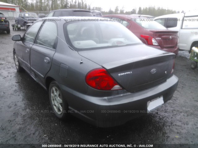 KNAFB121335303004 - 2003 KIA SPECTRA LS GRAY photo 3