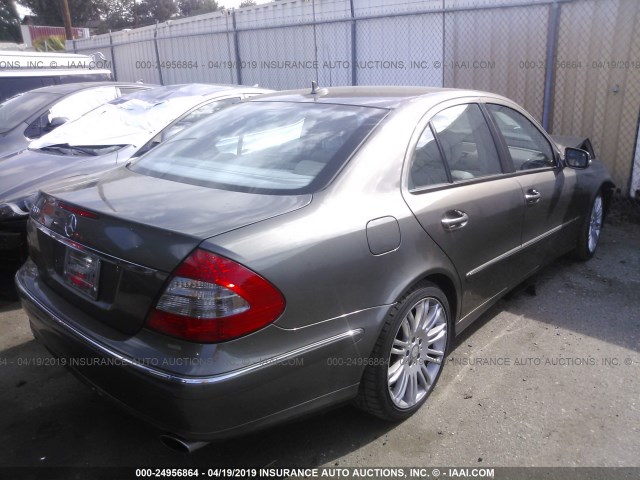 WDBUF56X48B332832 - 2008 MERCEDES-BENZ E 350 GRAY photo 4