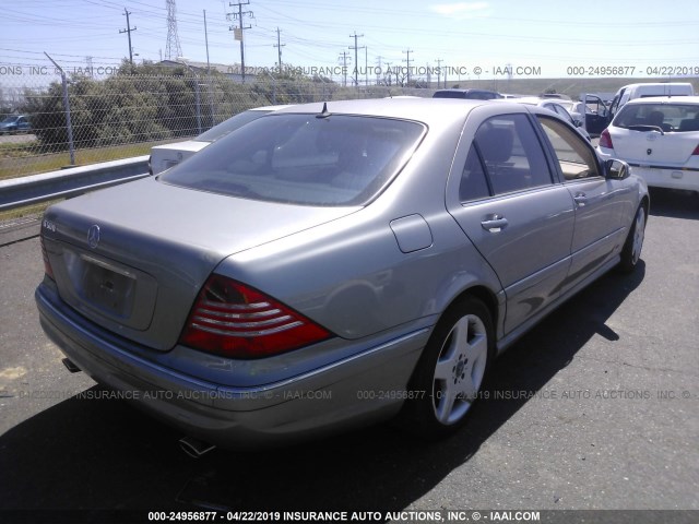 WDBNG70J74A416211 - 2004 MERCEDES-BENZ S 430 SILVER photo 4