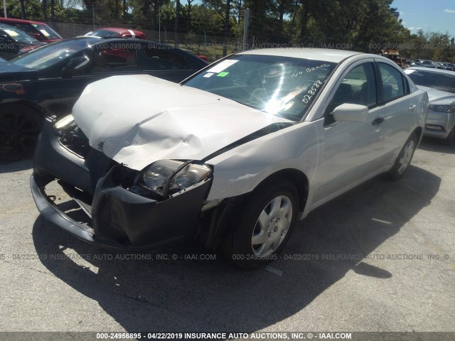 4A3AB36S05E028588 - 2005 MITSUBISHI GALANT LS MEDIUM WHITE photo 2