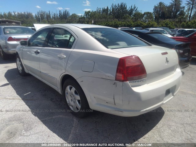 4A3AB36S05E028588 - 2005 MITSUBISHI GALANT LS MEDIUM WHITE photo 3