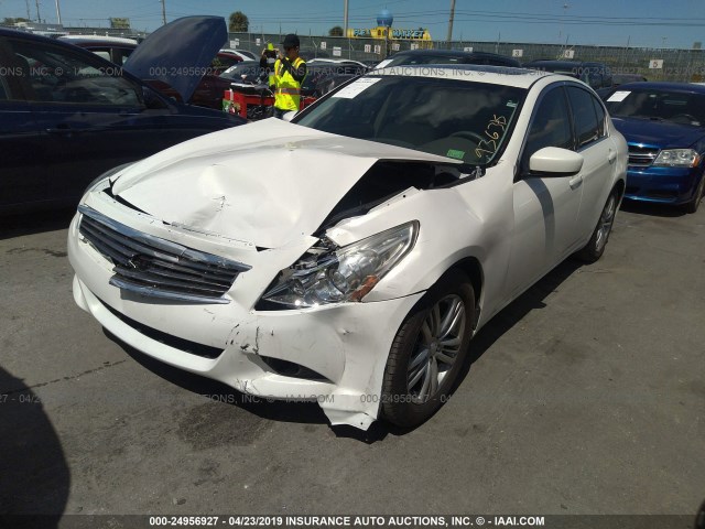 JN1CV6AP2CM936375 - 2012 INFINITI G37 SPORT WHITE photo 2