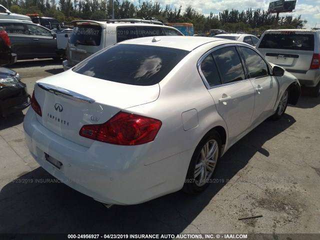 JN1CV6AP2CM936375 - 2012 INFINITI G37 SPORT WHITE photo 4