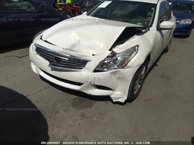 JN1CV6AP2CM936375 - 2012 INFINITI G37 SPORT WHITE photo 6