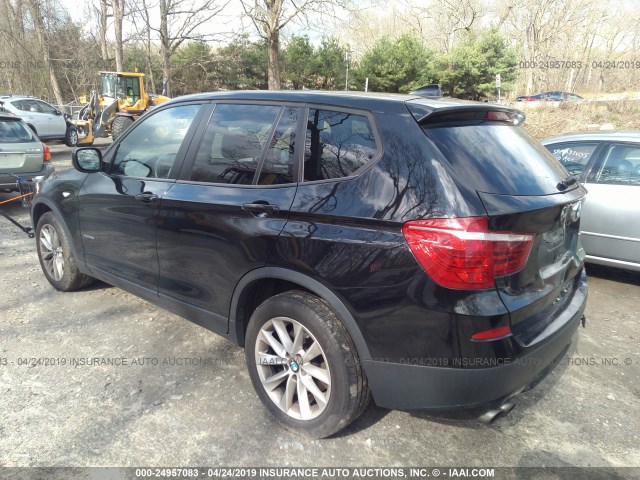 5UXWX9C53D0A29985 - 2013 BMW X3 XDRIVE28I BLACK photo 3