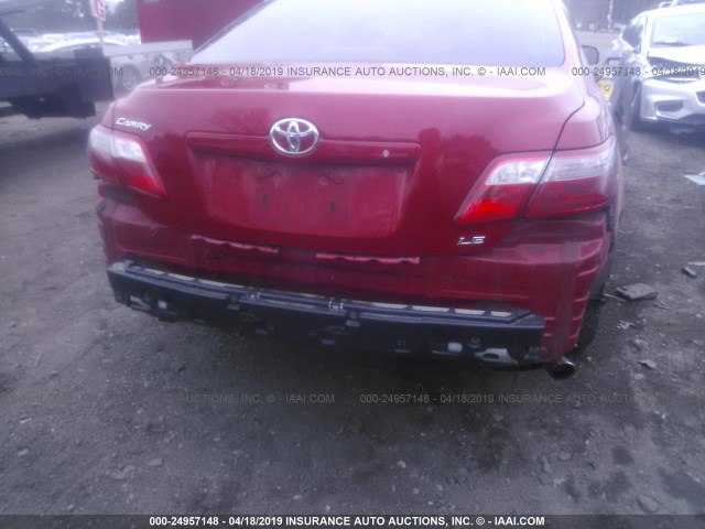 4T1BE46K79U293150 - 2009 TOYOTA CAMRY SE/LE/XLE RED photo 6