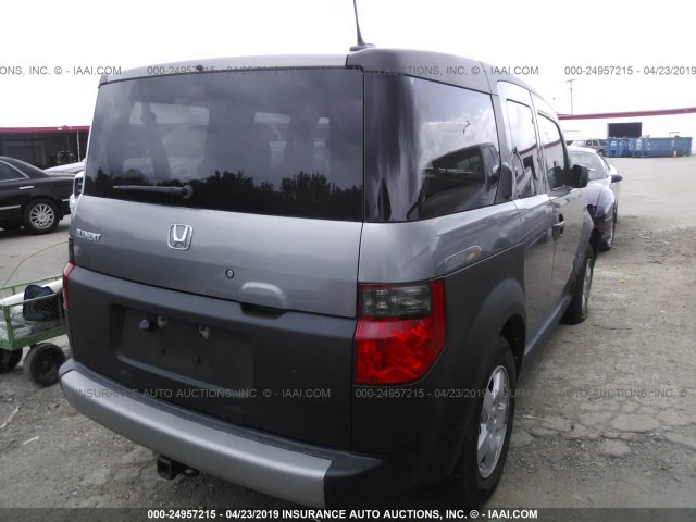 5J6YH18675L008011 - 2005 HONDA ELEMENT EX GRAY photo 4