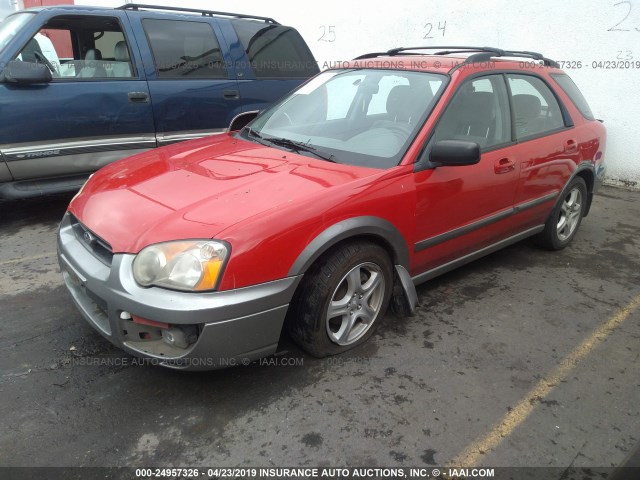 JF1GG68524H810028 - 2004 SUBARU IMPREZA OUTBACK SPORT RED photo 2