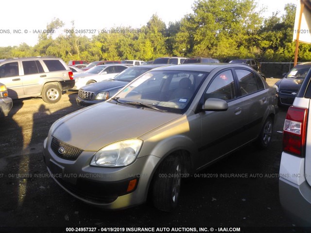 KNADE223796498503 - 2009 KIA RIO LX/SX BEIGE photo 2