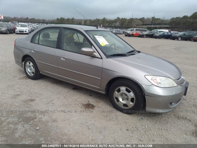 JHMES96685S014092 - 2005 HONDA CIVIC HYBRID BEIGE photo 1