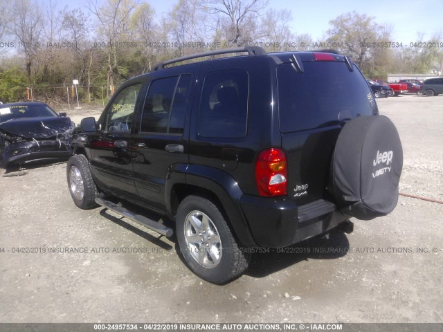 1J4GL58K44W110085 - 2004 JEEP LIBERTY LIMITED BLACK photo 3