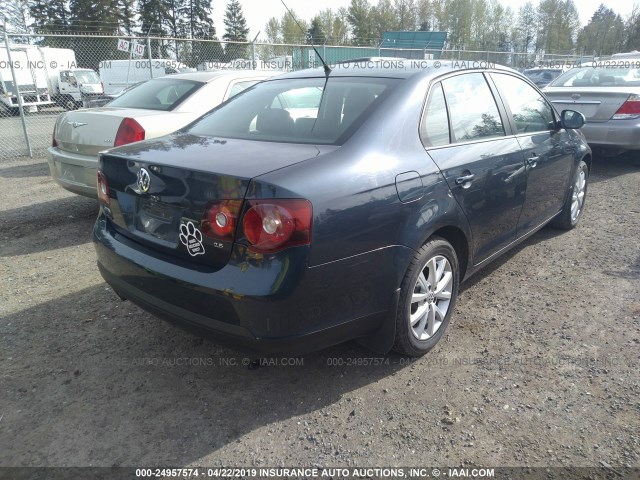 3VWRZ7AJ9AM113082 - 2010 VOLKSWAGEN JETTA SE/SEL BLUE photo 4