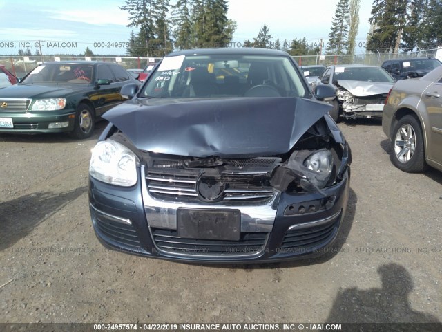 3VWRZ7AJ9AM113082 - 2010 VOLKSWAGEN JETTA SE/SEL BLUE photo 6