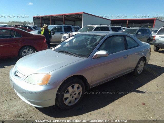 1HGEM229X1L083049 - 2001 HONDA CIVIC SI/EX SILVER photo 2