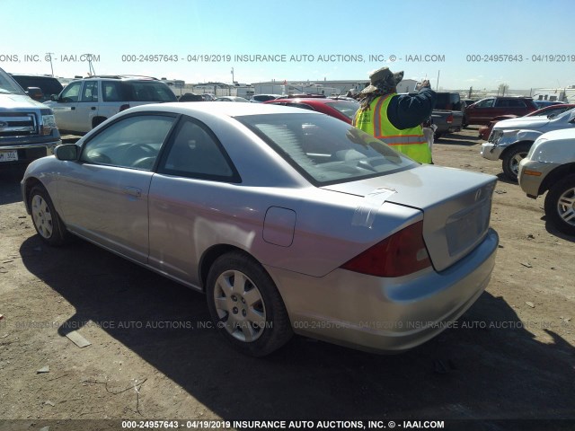 1HGEM229X1L083049 - 2001 HONDA CIVIC SI/EX SILVER photo 3