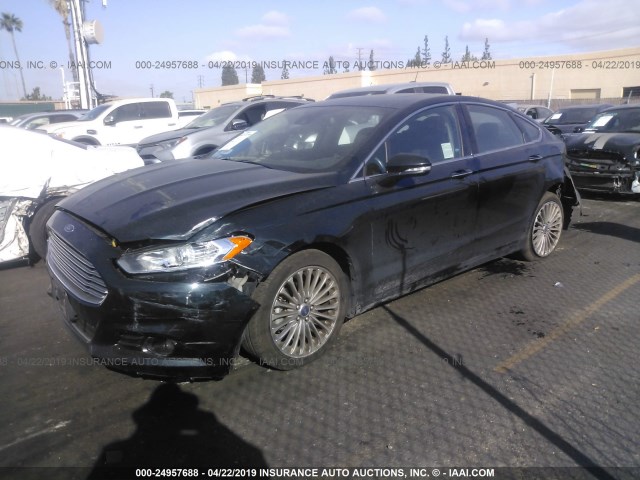 3FA6P0K94ER185538 - 2014 FORD FUSION TITANIUM GREEN photo 2