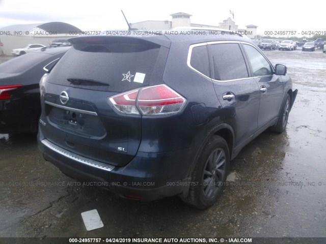 5N1AT2MT5GC812913 - 2016 NISSAN ROGUE S/SL/SV BLUE photo 4