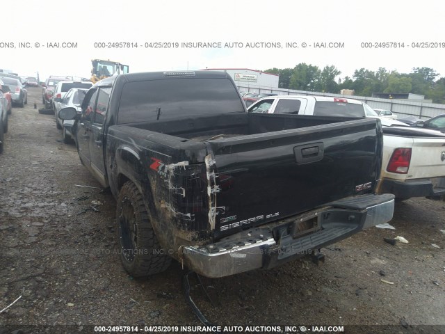 3GTP2VE30BG358562 - 2011 GMC SIERRA K1500 SLE BLACK photo 3