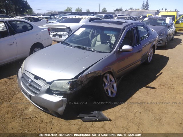 JN1DA31A12T322965 - 2002 NISSAN MAXIMA GLE/SE SILVER photo 2