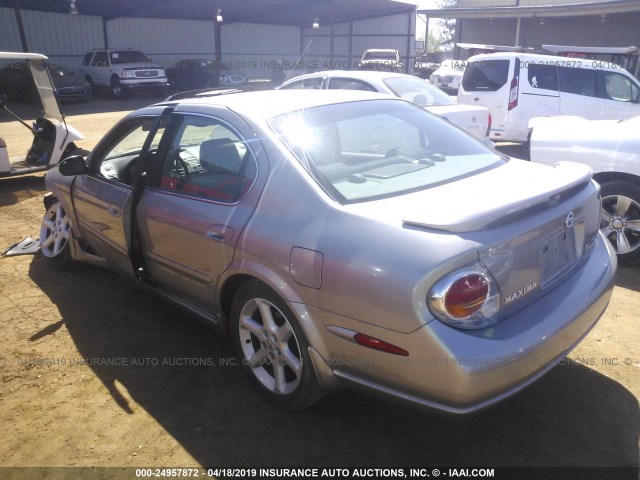 JN1DA31A12T322965 - 2002 NISSAN MAXIMA GLE/SE SILVER photo 3