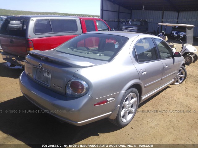 JN1DA31A12T322965 - 2002 NISSAN MAXIMA GLE/SE SILVER photo 4