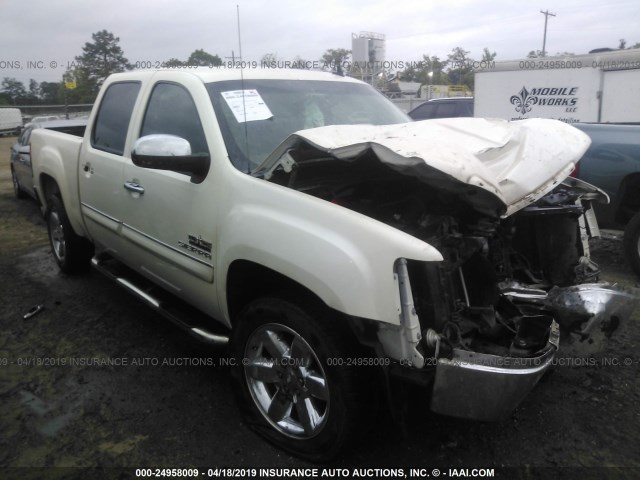 3GTP1VE07DG375032 - 2013 GMC SIERRA C1500 SLE WHITE photo 1