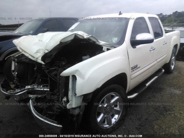 3GTP1VE07DG375032 - 2013 GMC SIERRA C1500 SLE WHITE photo 2