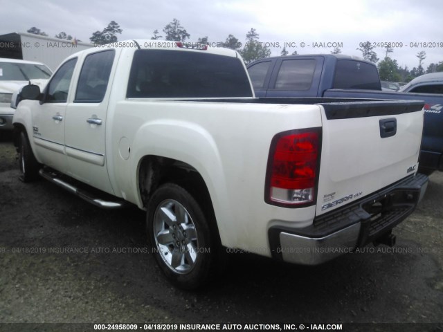 3GTP1VE07DG375032 - 2013 GMC SIERRA C1500 SLE WHITE photo 3