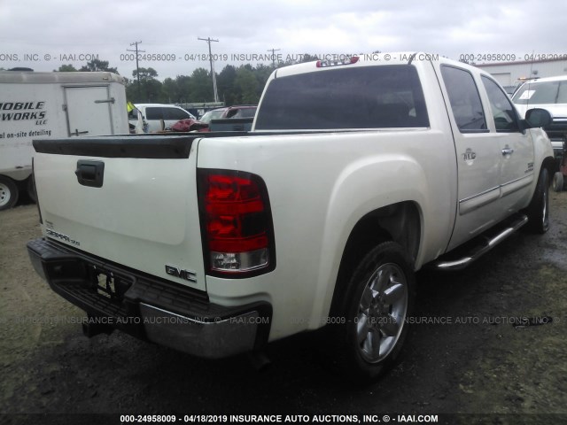 3GTP1VE07DG375032 - 2013 GMC SIERRA C1500 SLE WHITE photo 4