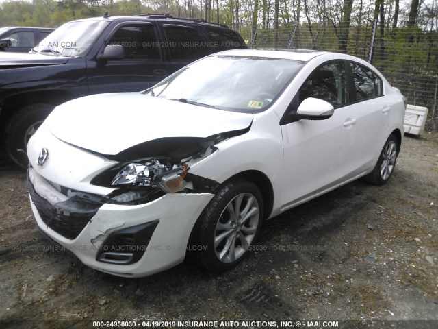 JM1BL1S52A1191950 - 2010 MAZDA 3 S WHITE photo 2