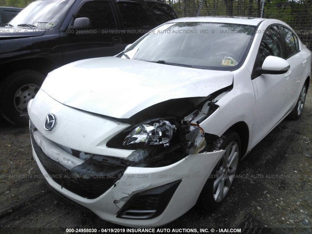 JM1BL1S52A1191950 - 2010 MAZDA 3 S WHITE photo 6