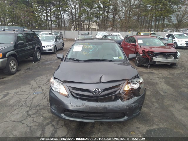 2T1BU4EE4DC019896 - 2013 TOYOTA COROLLA S/LE GRAY photo 6