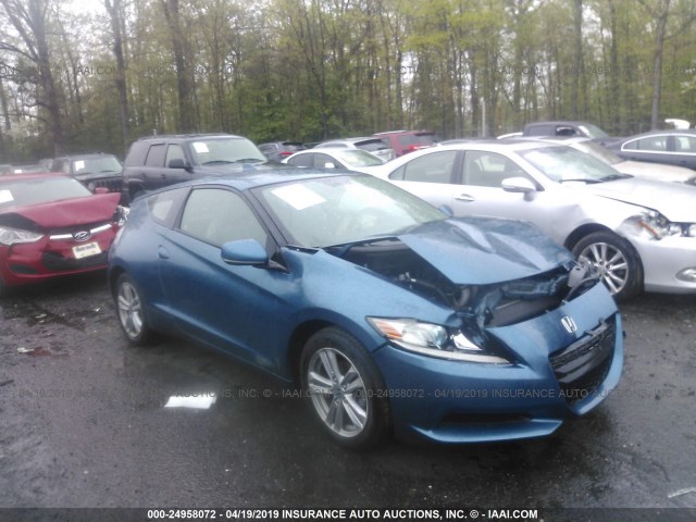 JHMZF1D41BS015041 - 2011 HONDA CR-Z BLUE photo 1