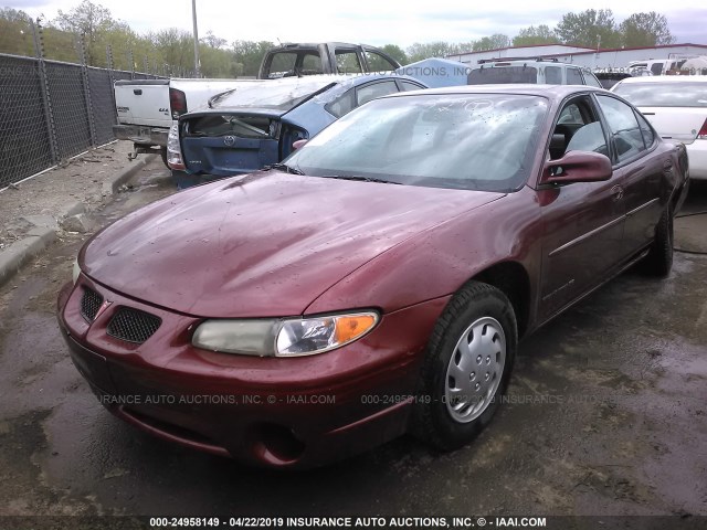 1G2WK52J72F102374 - 2002 PONTIAC GRAND PRIX SE BURGUNDY photo 2